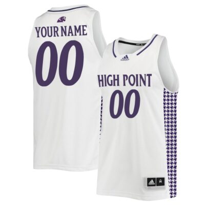 Custom High Point Panthers Basketball White Game Jersey - All Stitched