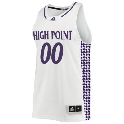 Alternative view of Custom High Point Panthers Basketball White Game Jersey - All Stitched