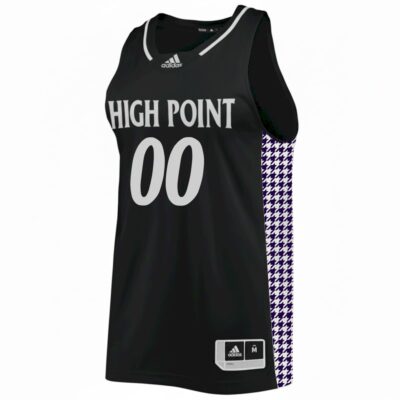 Alternative view of Custom High Point Panthers Basketball Black Game Jersey - All Stitched
