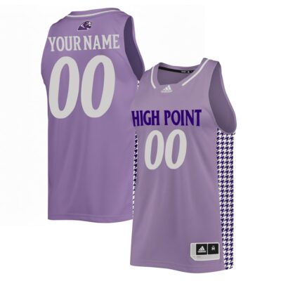Custom High Point Panthers Basketball Lavender Game Jersey - All Stitched