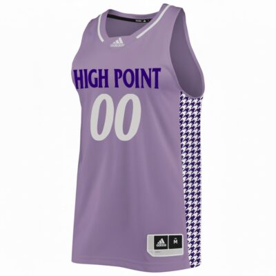 Alternative view of Custom High Point Panthers Basketball Lavender Game Jersey - All Stitched