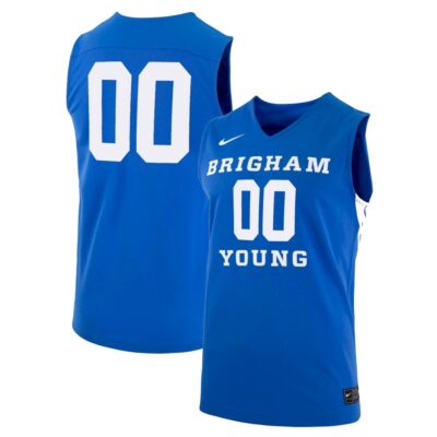 Custom BYU Cougars Basketball Royal Blue Jersey - All Stitched