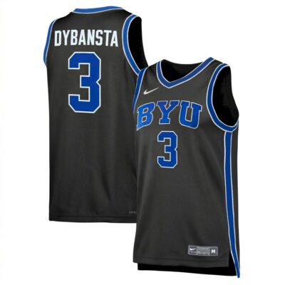AJ Dybantsa BYU Cougars Basketball Black Third Game Jersey - All Stitched