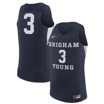 AJ Dybantsa BYU Cougars Basketball Navy Jersey - All Stitched