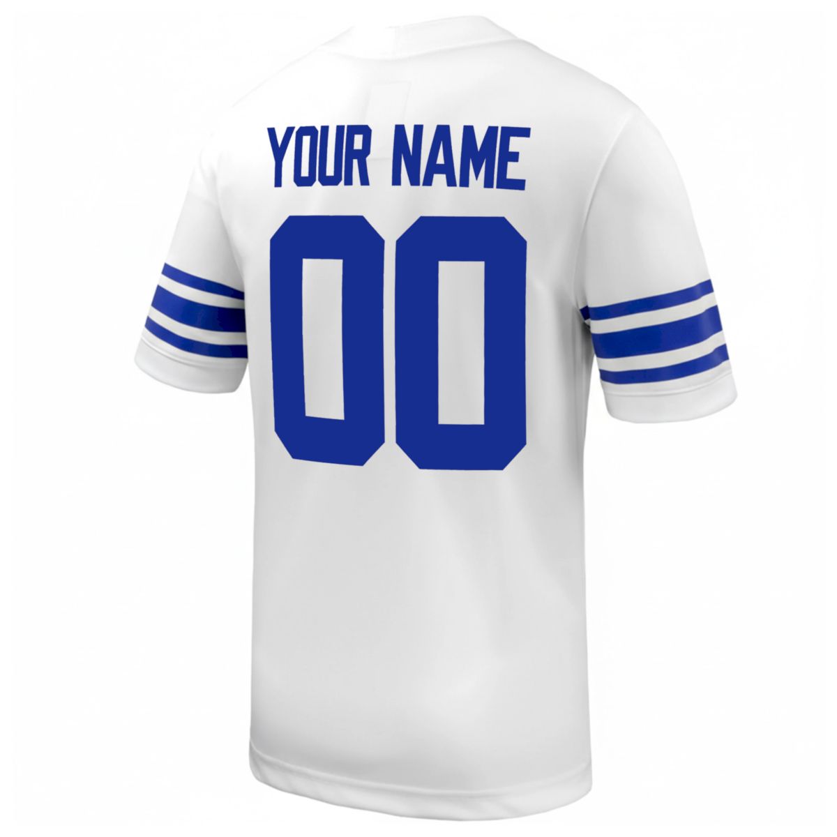 Custom BYU Cougars Football White Away Game Jersey - All Stitched - Image 3