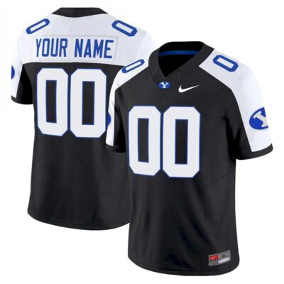 Custom BYU Cougars Football Black Alternate Vapor F.U.S.E Limited Jersey - All Stitched