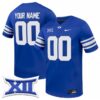 Custom BYU Cougars Football Royal Home Game Jersey w/ XII Patch - All Stitched