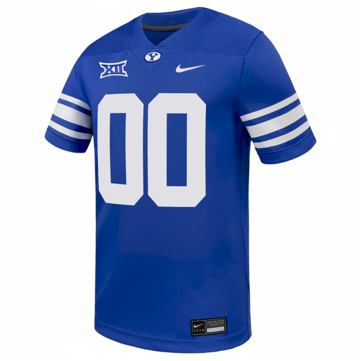 Custom BYU Cougars Football Royal Home Game Jersey w/ XII Patch - All Stitched - Image 2