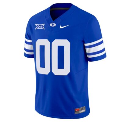 Alternative view of Custom BYU Cougars Football Royal Home Vapor F.U.S.E Limited Jersey w/ XII Patch - All Stitched