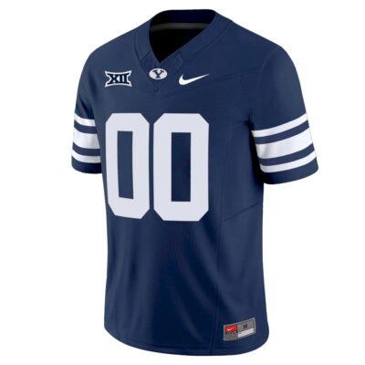 Alternative view of Custom BYU Cougars Football Navy Alternate Vapor F.U.S.E Limited Jersey w/ XII Patch - All Stitched