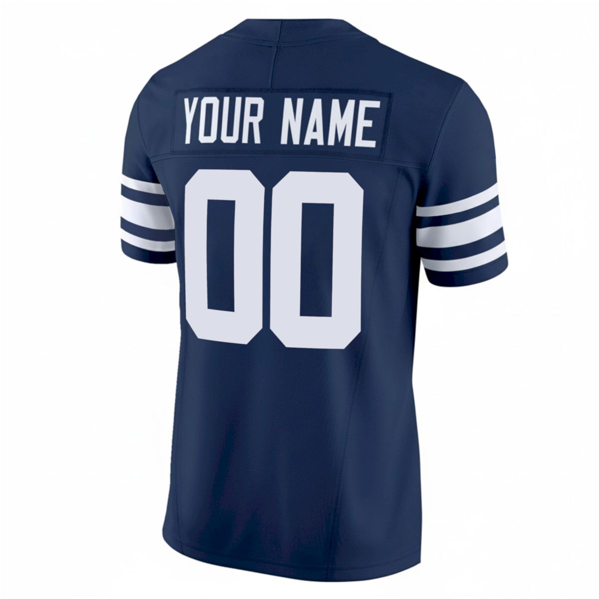 Custom BYU Cougars Football Navy Alternate Vapor F.U.S.E Limited Jersey w/ XII Patch - All Stitched - Image 3