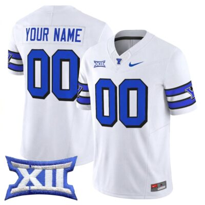 Custom BYU Cougars Football White 1996 Throwback Vapor F.U.S.E Limited Jersey w/ XII Patch - All Stitched