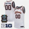 Custom Illinois Fighting Illini Basketball 2026 Final Four White Limited Jersey - All Stitched