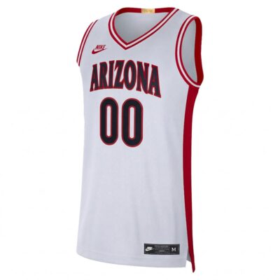 Alternative view of Custom Arizona Wildcats Basketball White Limited Retro Jersey - All Stitched