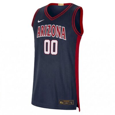 Alternative view of Custom Arizona Wildcats Basketball Navy Limited Retro Jersey - All Stitched