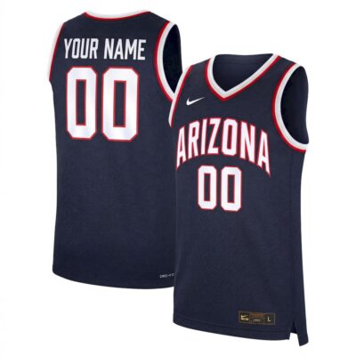 Custom Arizona Wildcats Basketball Navy Jersey - All Stitched