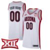 Custom Arizona Wildcats Basketball White Limited Retro Jersey w/ XII Patch - All Stitched