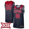 Custom Arizona Wildcats Basketball Navy Red Jersey w/ XII Patch - All Stitched