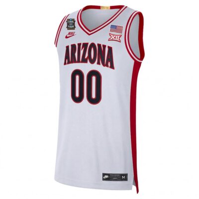 Alternative view of Custom Arizona Wildcats Basketball 2026 Final Four White Limited Retro Jersey - All Stitched