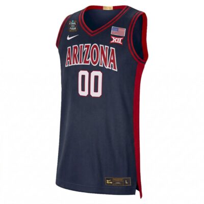 Alternative view of Custom Arizona Wildcats Basketball 2026 Final Four Navy Limited Retro Jersey - All Stitched