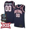 Custom Arizona Wildcats Basketball 2026 Final Four Navy Jersey - All Stitched