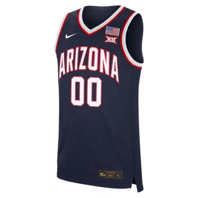 Alternative view of Custom Arizona Wildcats Basketball 2026 Final Four Navy Jersey - All Stitched