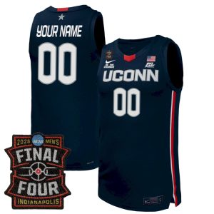 Custom UConn Huskies Basketball 2026 Final Four Navy Limited Retro Jersey - All Stitched