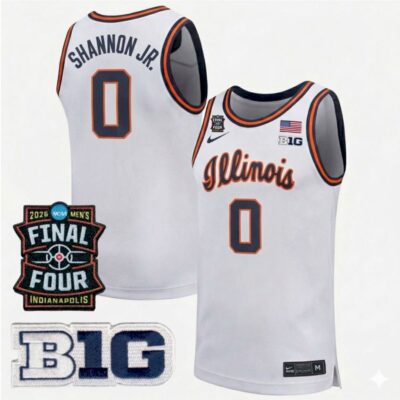 Terrence Shannon Jr. Illinois Fighting Illini Basketball 2026 Final Four White Limited Jersey - All Stitched