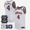 Kylan Boswell Illinois Fighting Illini Basketball 2026 Final Four White Limited Jersey - All Stitched