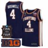 Kylan Boswell Illinois Fighting Illini Basketball 2026 Final Four Navy Limited Jersey - All Stitched