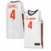 Kylan Boswell Illinois Fighting Illini Basketball White Away Jersey - All Stitched