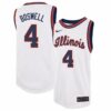 Kylan Boswell Illinois Fighting Illini Basketball White Throwback Jersey - All Stitched