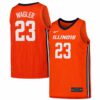 Keaton Wagler Illinois Fighting Illini Basketball Orange Home Jersey - All Stitched