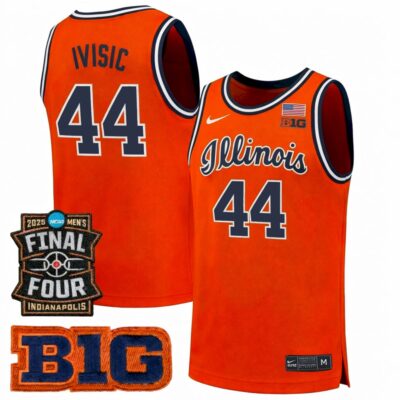 Zvonimir Ivisic Illinois Fighting Illini Basketball 2026 Final Four White Limited Jersey - All Stitched