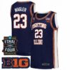 Zvonimir Ivisic Illinois Fighting Illini Basketball 2026 Final Four Navy Limited Jersey - All Stitched