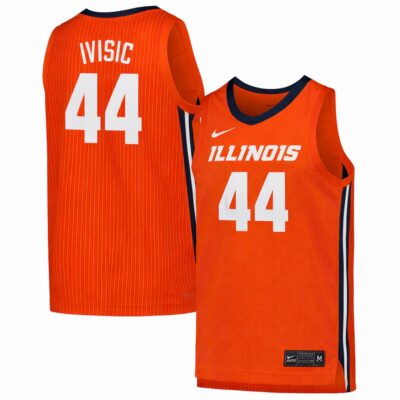 Zvonimir Ivisic Illinois Fighting Illini Basketball Orange Home Jersey - All Stitched