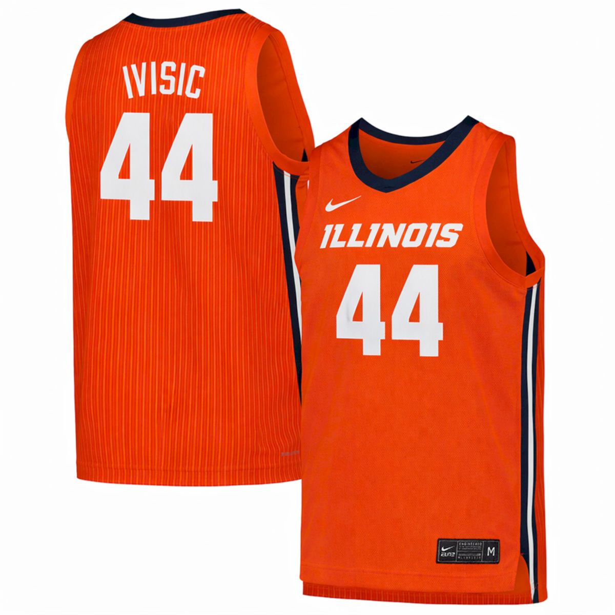 Zvonimir Ivisic Illinois Fighting Illini Basketball Orange Home Jersey - All Stitched
