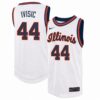 Zvonimir Ivisic Illinois Fighting Illini Basketball White Throwback Jersey - All Stitched