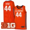 Zvonimir Ivisic Illinois Fighting Illini Basketball Orange Home Jersey w/ B1G Patch - All Stitched