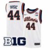 Zvonimir Ivisic Illinois Fighting Illini Basketball White Throwback Jersey w/ B1G Patch - All Stitched