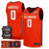 David Mirkovic Illinois Fighting Illini Basketball 2026 Final Four Orange Jersey - All Stitched