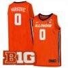 David Mirkovic Illinois Fighting Illini Basketball Orange Home Jersey w/ B1G Patch - All Stitched