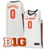 David Mirkovic Illinois Fighting Illini Basketball White Away Jersey w/ B1G Patch - All Stitched