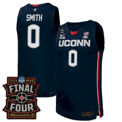 Malachi Smith UConn Huskies Basketball 2026 Final Four Navy Limited Retro Jersey - All Stitched