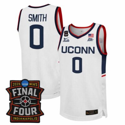 Malachi Smith UConn Huskies Basketball 2026 Final Four White Limited Retro Jersey - All Stitched