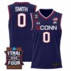 Malachi Smith UConn Huskies Basketball 2026 Final Four Navy Jersey - All Stitched