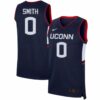 Malachi Smith UConn Huskies Basketball Navy Game Jersey - All Stitched