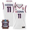 Alex Karaban UConn Huskies Basketball 2026 Final Four White Jersey - All Stitched