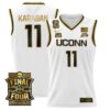 Alex Karaban UConn Huskies Basketball 2026 Final Four White Gold Jersey - All Stitched