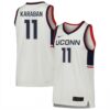 Alex Karaban UConn Huskies Basketball White Game Jersey - All Stitched